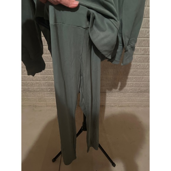 Sage Green Oversized Sweatshirt Jogger Pants Set Lounge Wear XL - Picture 3 of 4